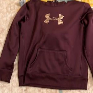 Burgundy under armor hoodie